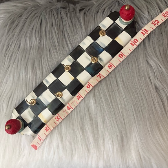 Retired Mackenzie Childs Courtly Check Wall Key Rack Board - Picture 5 of 5